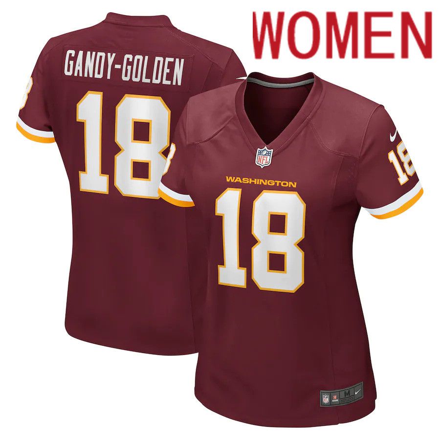 Women Washington Redskins #18 Antonio Gandy-Golden Nike Burgundy Primary Game NFL Jersey->women nfl jersey->Women Jersey